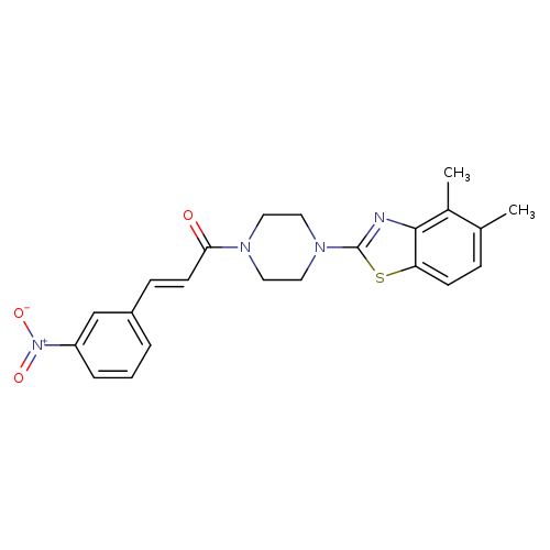 (2E)-1-[4-(4,5-dimethyl-1,3-benzothiazol-2-yl)piperazin-1-yl]-3-(3-nitrophenyl)prop-2-en-1-one