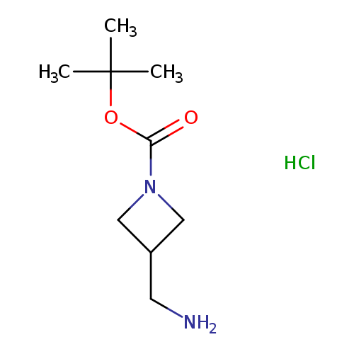 1-Azetidinecarboxylic acid, 3-(aminomethyl)-, 1,1-dimethylethyl ester, hydrochloride (1:1)
