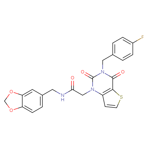 N-[(2H-1,3-benzodioxol-5-yl)methyl]-2-{3-[(4-fluorophenyl)methyl]-2,4-dioxo-1H,2H,3H,4H-thieno[3,2-d]pyrimidin-1-yl}acetamide