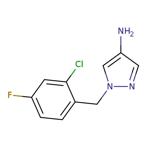 1-[(2-chloro-4-fluorophenyl)methyl]-1H-pyrazol-4-amine