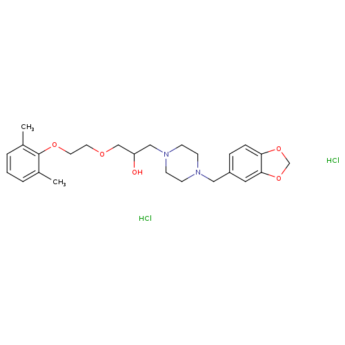 1-{4-[(2H-1,3-benzodioxol-5-yl)methyl]piperazin-1-yl}-3-[2-(2,6-dimethylphenoxy)ethoxy]propan-2-ol dihydrochloride