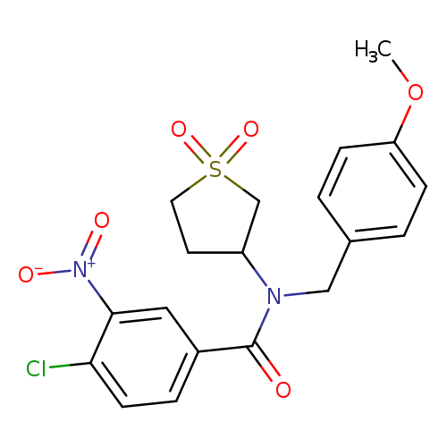 4-chloro-N-(1,1-dioxo-1lambda6-thiolan-3-yl)-N-[(4-methoxyphenyl)methyl]-3-nitrobenzamide