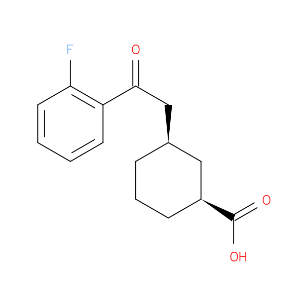 cis-3-[2-(2-Fluorophenyl)-2-oxoethyl]cyclohexane-1-carboxylic acid