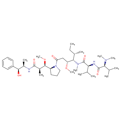 L-Valinamide, N,N-dimethyl-L-valyl-N-[(1S,2R)-4-[(2S)-2-[(1R,2R)-3-[[(1R,2S)-2-hydroxy-1-methyl-2-phenylethyl]amino]-1-methoxy-2-methyl-3-oxopropyl]-1-pyrrolidinyl]-2-methoxy-1-[(1S)-1-methylpropyl]-4-oxobutyl]-N-methyl-
