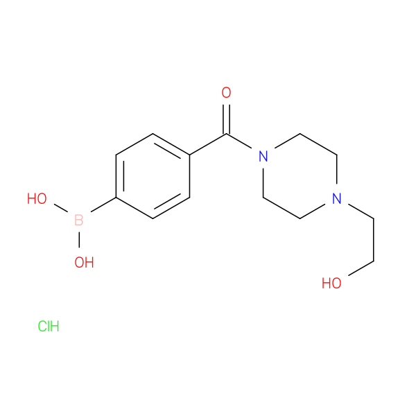 (4-(4-(2-Hydroxyethyl)piperazine-1-carbonyl)phenyl)boronic acid hydrochloride