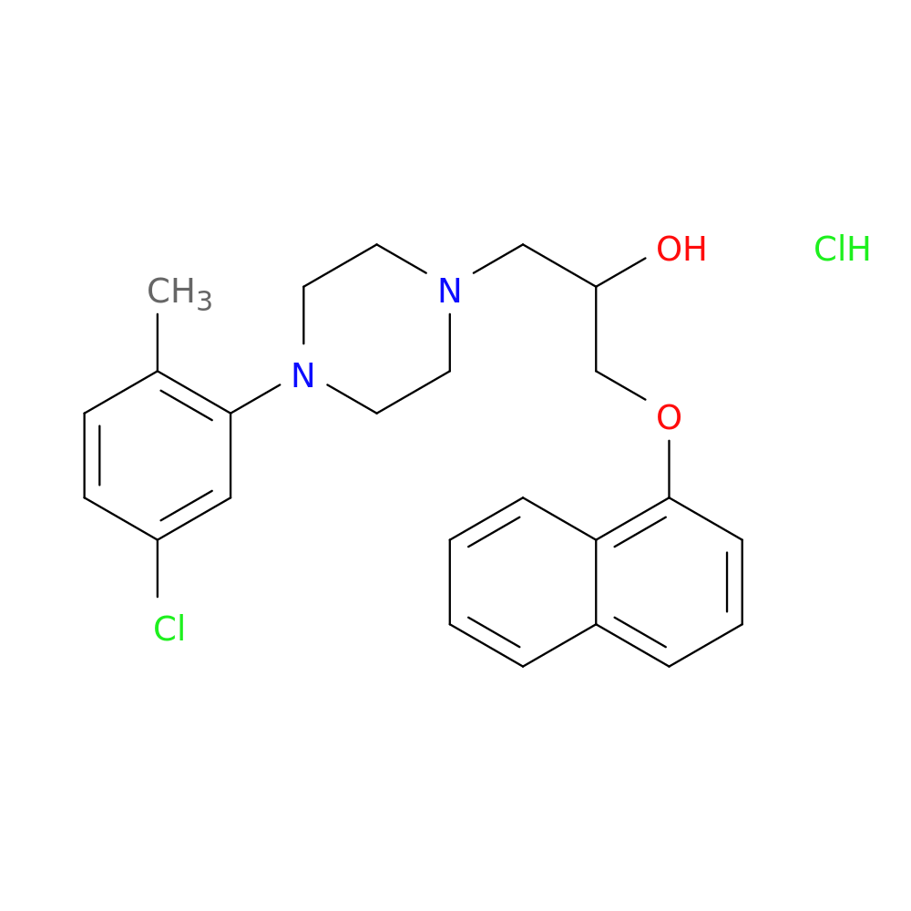 1-[4-(5-chloro-2-methylphenyl)piperazin-1-yl]-3-(naphthalen-1-yloxy)propan-2-ol hydrochloride
