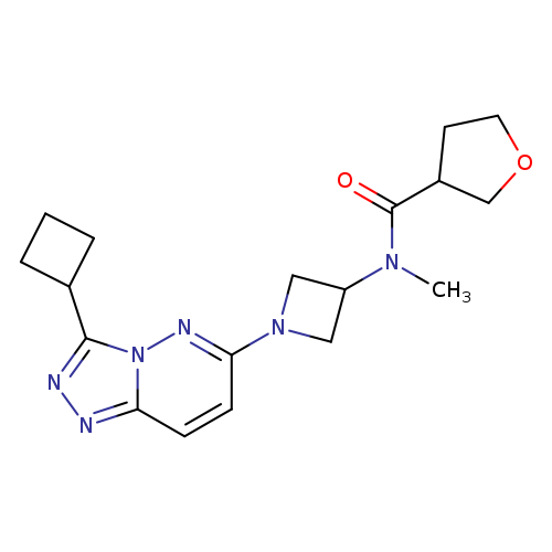 N-(1-{3-cyclobutyl-[1,2,4]triazolo[4,3-b]pyridazin-6-yl}azetidin-3-yl)-N-methyloxolane-3-carboxamide