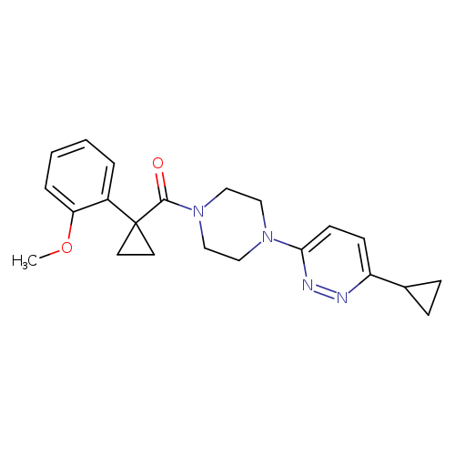 3-cyclopropyl-6-{4-[1-(2-methoxyphenyl)cyclopropanecarbonyl]piperazin-1-yl}pyridazine