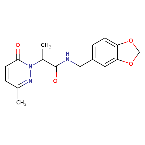 N-[(2H-1,3-benzodioxol-5-yl)methyl]-2-(3-methyl-6-oxo-1,6-dihydropyridazin-1-yl)propanamide