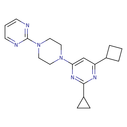4-cyclobutyl-2-cyclopropyl-6-[4-(pyrimidin-2-yl)piperazin-1-yl]pyrimidine