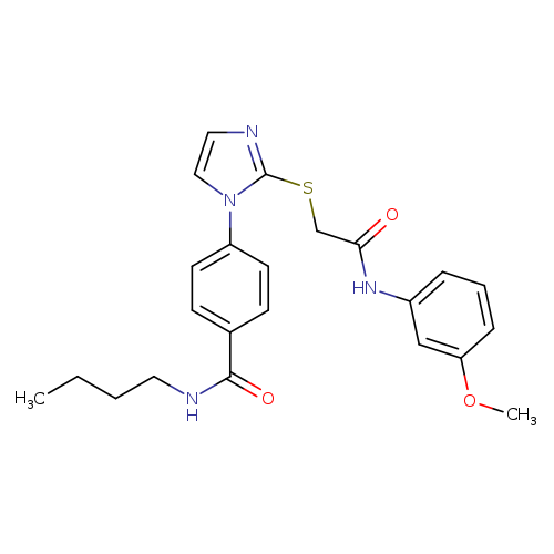 N-butyl-4-[2-({[(3-methoxyphenyl)carbamoyl]methyl}sulfanyl)-1H-imidazol-1-yl]benzamide
