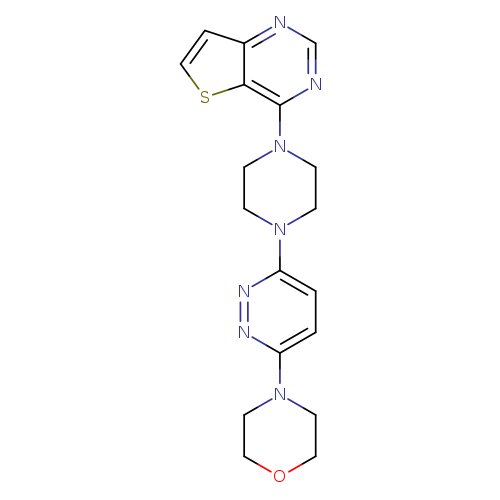 4-[6-(4-{thieno[3,2-d]pyrimidin-4-yl}piperazin-1-yl)pyridazin-3-yl]morpholine