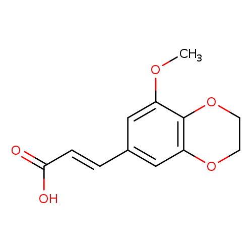 (2E)-3-(8-methoxy-2,3-dihydro-1,4-benzodioxin-6-yl)prop-2-enoic acid