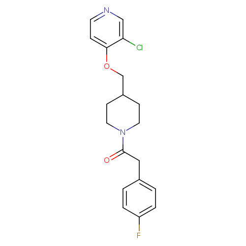 1-(4-{[(3-chloropyridin-4-yl)oxy]methyl}piperidin-1-yl)-2-(4-fluorophenyl)ethan-1-one