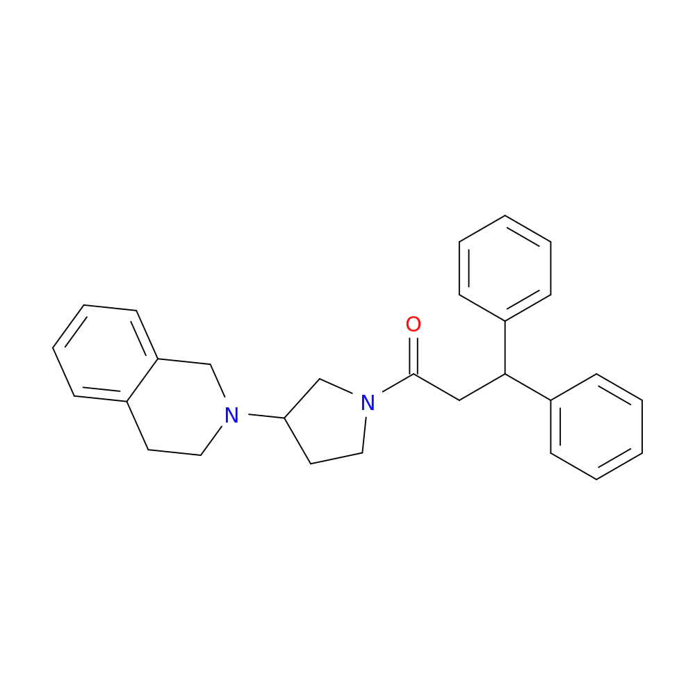 3,3-diphenyl-1-[3-(1,2,3,4-tetrahydroisoquinolin-2-yl)pyrrolidin-1-yl]propan-1-one