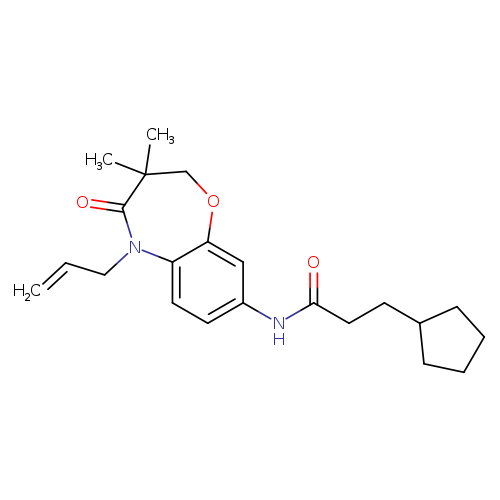 3-cyclopentyl-N-[3,3-dimethyl-4-oxo-5-(prop-2-en-1-yl)-2,3,4,5-tetrahydro-1,5-benzoxazepin-8-yl]propanamide