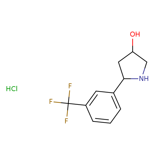 5-[3-(trifluoromethyl)phenyl]pyrrolidin-3-ol hydrochloride
