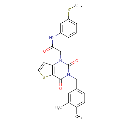 2-{3-[(3,4-dimethylphenyl)methyl]-2,4-dioxo-1H,2H,3H,4H-thieno[3,2-d]pyrimidin-1-yl}-N-[3-(methylsulfanyl)phenyl]acetamide