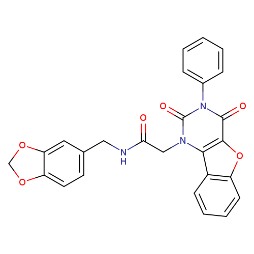 N-[(2H-1,3-benzodioxol-5-yl)methyl]-2-{4,6-dioxo-5-phenyl-8-oxa-3,5-diazatricyclo[7.4.0.0^{2,7}]trideca-1(9),2(7),10,12-tetraen-3-yl}acetamide