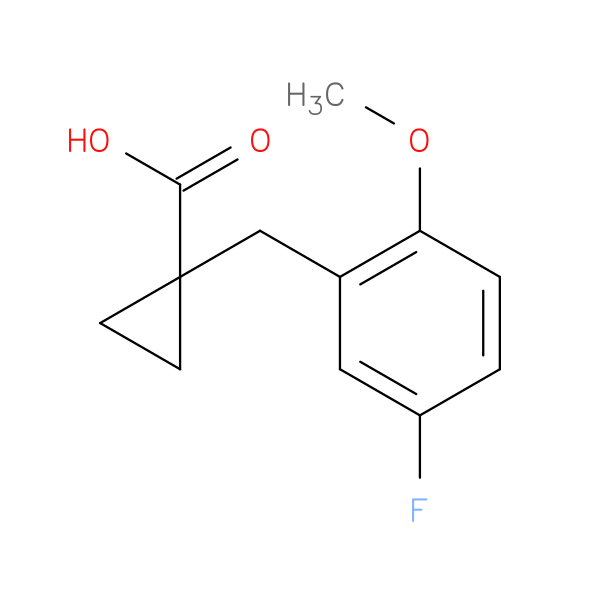 1-[(5-fluoro-2-methoxyphenyl)methyl]cyclopropane-1-carboxylic acid