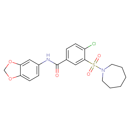 3-(azepane-1-sulfonyl)-N-(2H-1,3-benzodioxol-5-yl)-4-chlorobenzamide