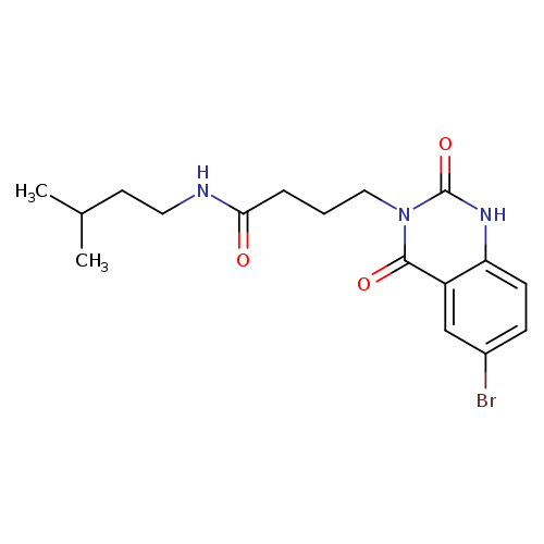 4-(6-bromo-2,4-dioxo-1,2,3,4-tetrahydroquinazolin-3-yl)-N-(3-methylbutyl)butanamide