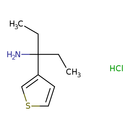 3-(thiophen-3-yl)pentan-3-amine hydrochloride