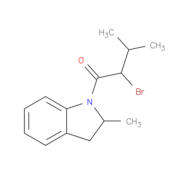 2-bromo-3-methyl-1-(2-methyl-2,3-dihydro-1H-indol-1-yl)butan-1-one