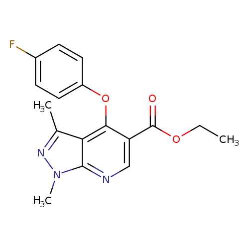 Ethyl 4-(4-fluorophenoxy)-1,3-dimethyl-1H-pyrazolo[3,4-b]pyridine-5-carboxylate