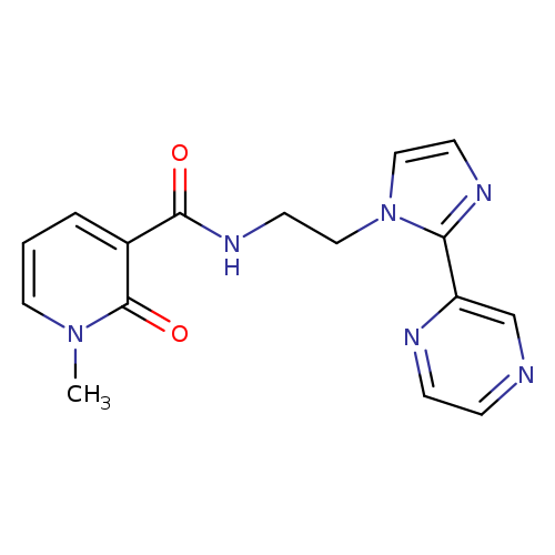 1-methyl-2-oxo-N-{2-[2-(pyrazin-2-yl)-1H-imidazol-1-yl]ethyl}-1,2-dihydropyridine-3-carboxamide