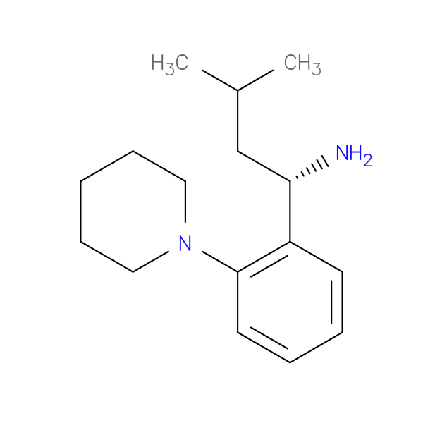 (S)-3-Methyl-1-(2-(piperidin-1-yl)phenyl)butan-1-amine