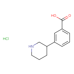 Benzoic acid, 3-(3-piperidinyl)-, hydrochloride (1:1)