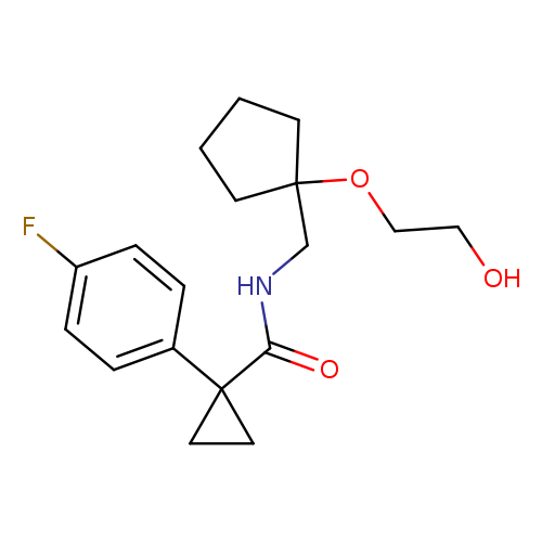 1-(4-fluorophenyl)-N-{[1-(2-hydroxyethoxy)cyclopentyl]methyl}cyclopropane-1-carboxamide