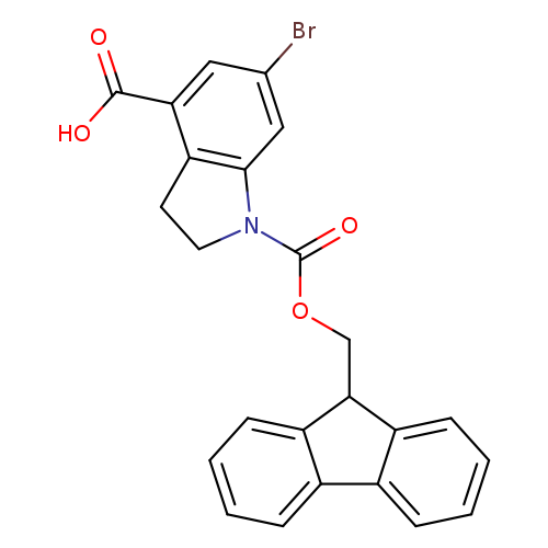 6-bromo-1-{[(9H-fluoren-9-yl)methoxy]carbonyl}-2,3-dihydro-1H-indole-4-carboxylic acid