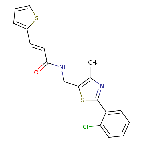 (2E)-N-{[2-(2-chlorophenyl)-4-methyl-1,3-thiazol-5-yl]methyl}-3-(thiophen-2-yl)prop-2-enamide