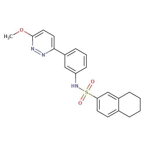 N-[3-(6-methoxypyridazin-3-yl)phenyl]-5,6,7,8-tetrahydronaphthalene-2-sulfonamide
