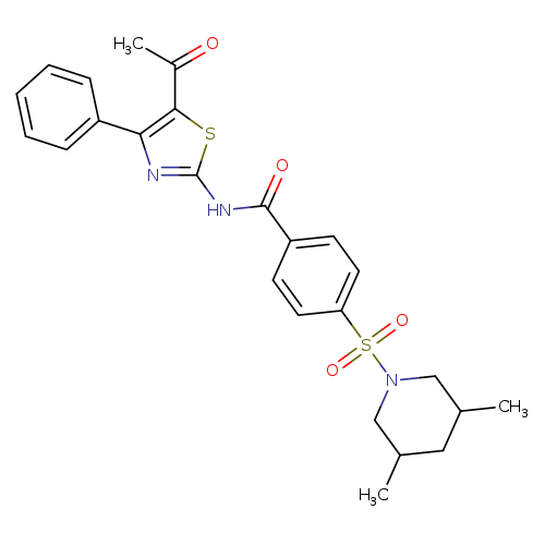 N-(5-acetyl-4-phenyl-1,3-thiazol-2-yl)-4-[(3,5-dimethylpiperidin-1-yl)sulfonyl]benzamide