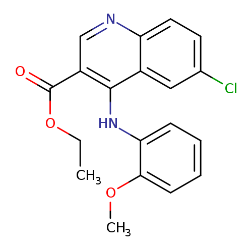 6-Chloro-4-(2-methoxy-phenylamino)-quinoline-3-carboxylic acid ethyl ester