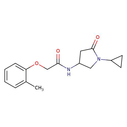 N-(1-cyclopropyl-5-oxopyrrolidin-3-yl)-2-(2-methylphenoxy)acetamide