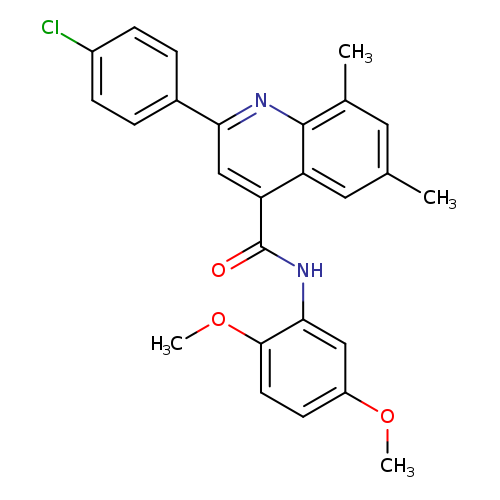 2-(4-chlorophenyl)-N-(2,5-dimethoxyphenyl)-6,8-dimethyl-4-quinolinecarboxamide