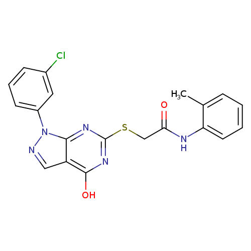 2-{[1-(3-chlorophenyl)-4-hydroxy-1H-pyrazolo[3,4-d]pyrimidin-6-yl]sulfanyl}-N-(2-methylphenyl)acetamide