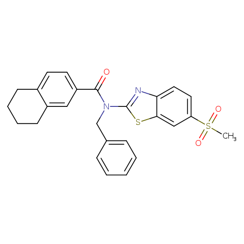 N-benzyl-N-(6-methanesulfonyl-1,3-benzothiazol-2-yl)-5,6,7,8-tetrahydronaphthalene-2-carboxamide