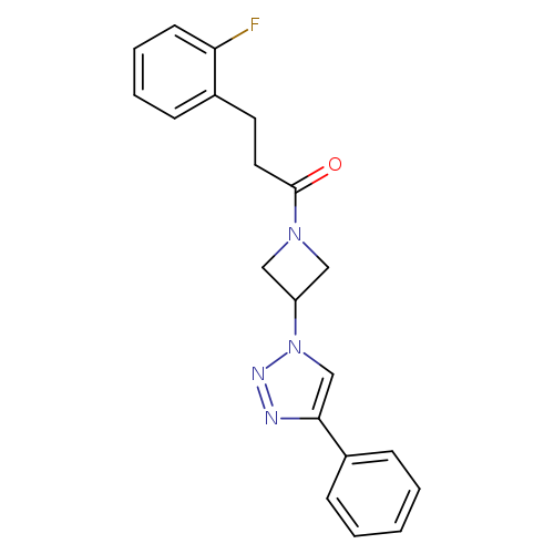 3-(2-fluorophenyl)-1-[3-(4-phenyl-1H-1,2,3-triazol-1-yl)azetidin-1-yl]propan-1-one