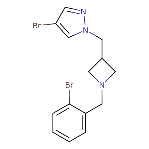 4-bromo-1-({1-[(2-bromophenyl)methyl]azetidin-3-yl}methyl)-1H-pyrazole