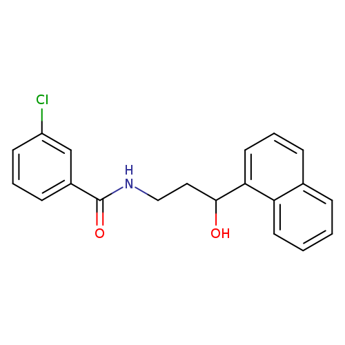 3-chloro-N-[3-hydroxy-3-(naphthalen-1-yl)propyl]benzamide