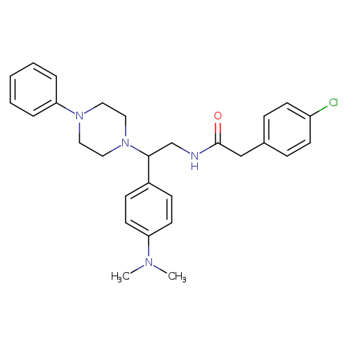 2-(4-chlorophenyl)-N-{2-[4-(dimethylamino)phenyl]-2-(4-phenylpiperazin-1-yl)ethyl}acetamide