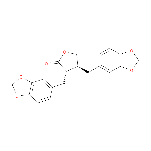 2(3H)-Furanone, 3,4-bis(1,3-benzodioxol-5-ylmethyl)dihydro-, (3S,4S)-