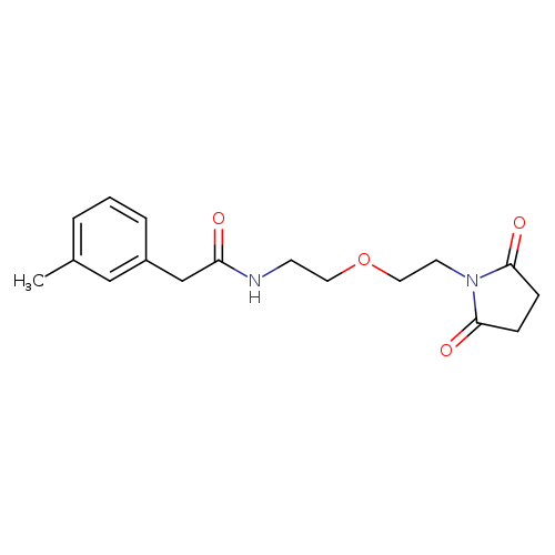 N-{2-[2-(2,5-dioxopyrrolidin-1-yl)ethoxy]ethyl}-2-(3-methylphenyl)acetamide