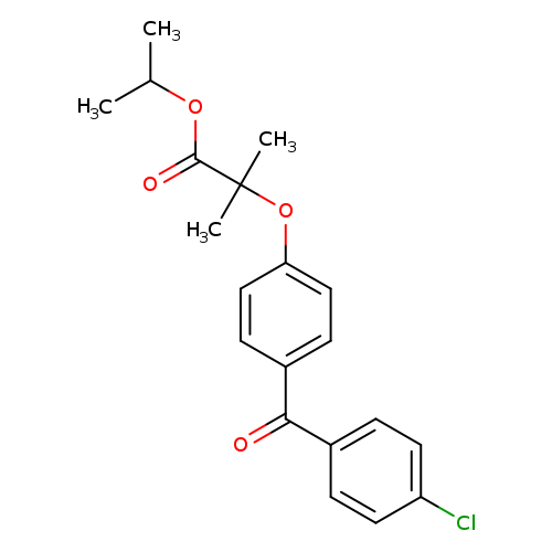 Propanoic acid, 2-[4-(4-chlorobenzoyl)phenoxy]-2-methyl-, 1-methylethylester