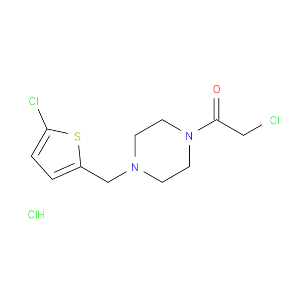 2-chloro-1-{4-[(5-chlorothiophen-2-yl)methyl]piperazin-1-yl}ethan-1-one hydrochloride